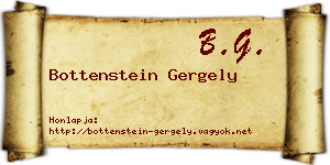 Bottenstein Gergely névjegykártya